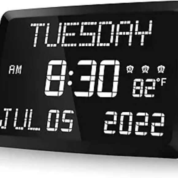 Digital Clock 11.5" Large Display Digital Wall Clock Adjustable Brightness Indoo - Picture 6 of 6